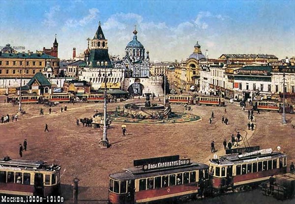 452-Лубянская площадь-фонтан Витали-открытка